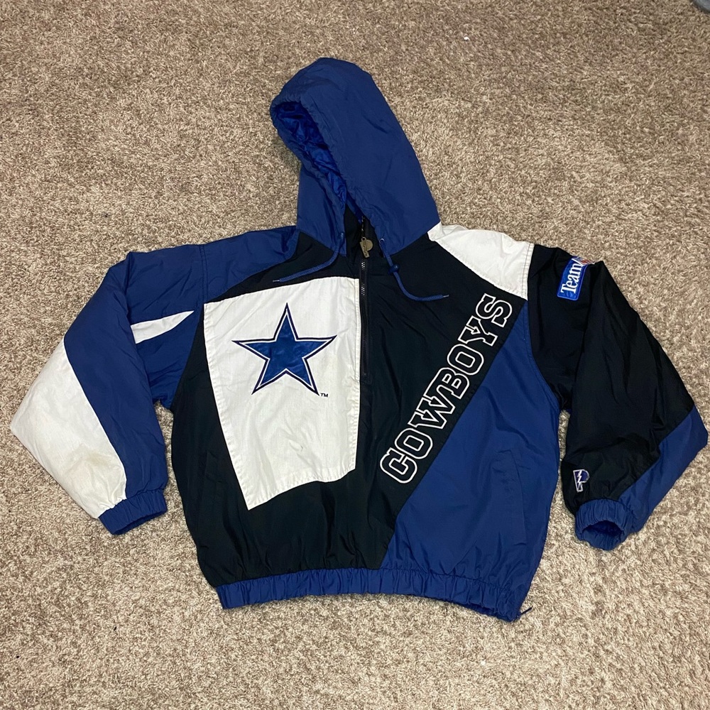 Vintage 1990’s Dallas Cowboys Pro Player Big Logo Puffer Jacket Men’s Size LARGE